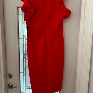 New York & Company Vibrant Orange Dress